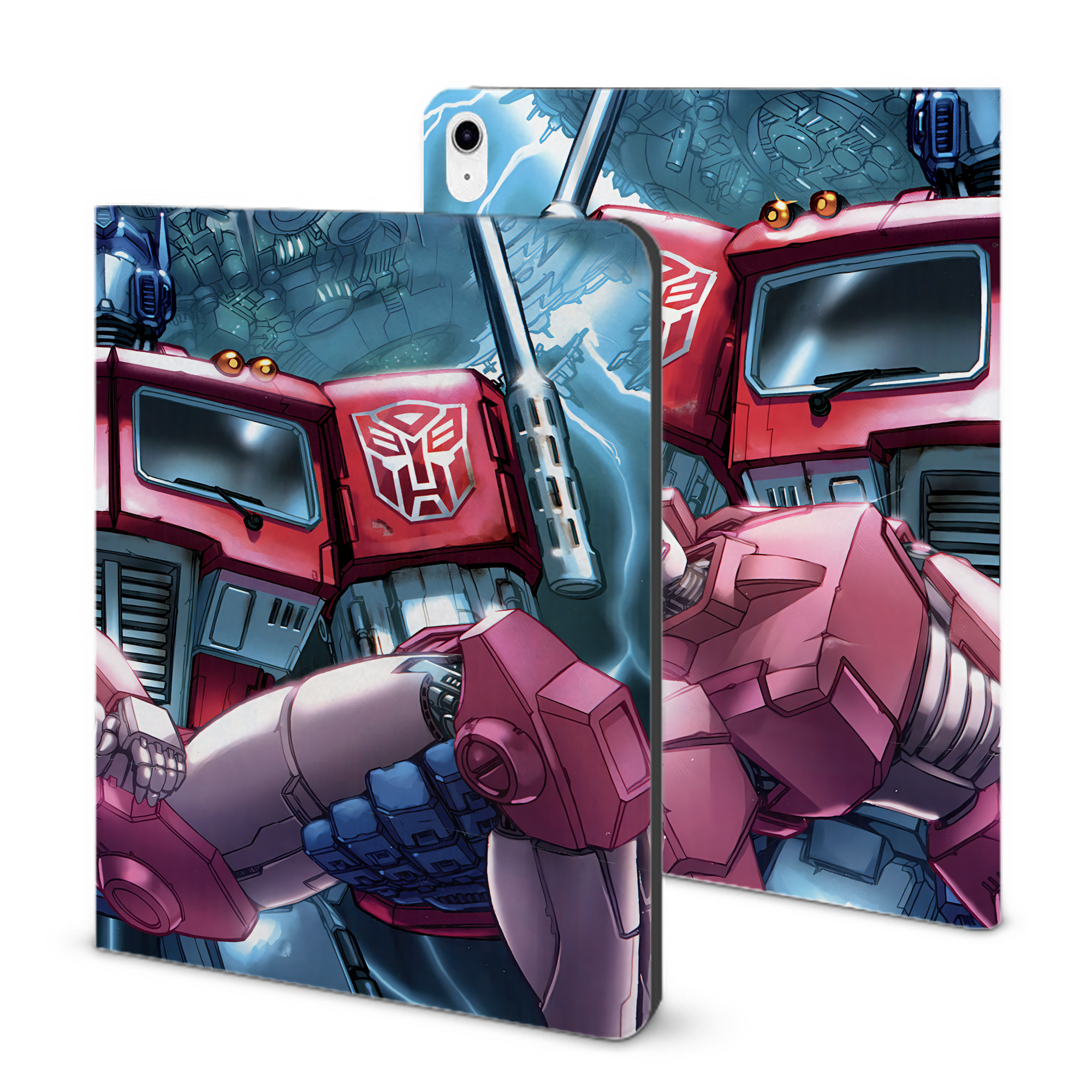 （画像用） Transformers トランスフォーマー IPad ケース ブック型 PUレザー TPU 耐衝撃 軽量 薄型 ペン収納なし 全面保護 IPad 各モデル対応